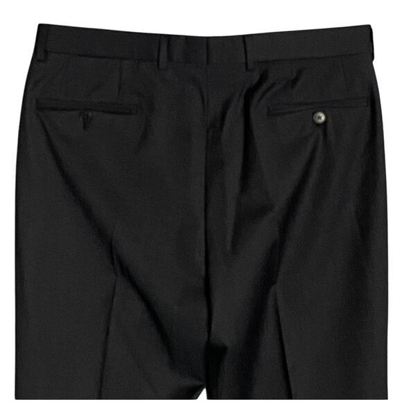 Armani Exchange Dress Pant Men's 34W Flat Front Raw Hem Stretch Wool Gray NEW - Picture 6 of 15